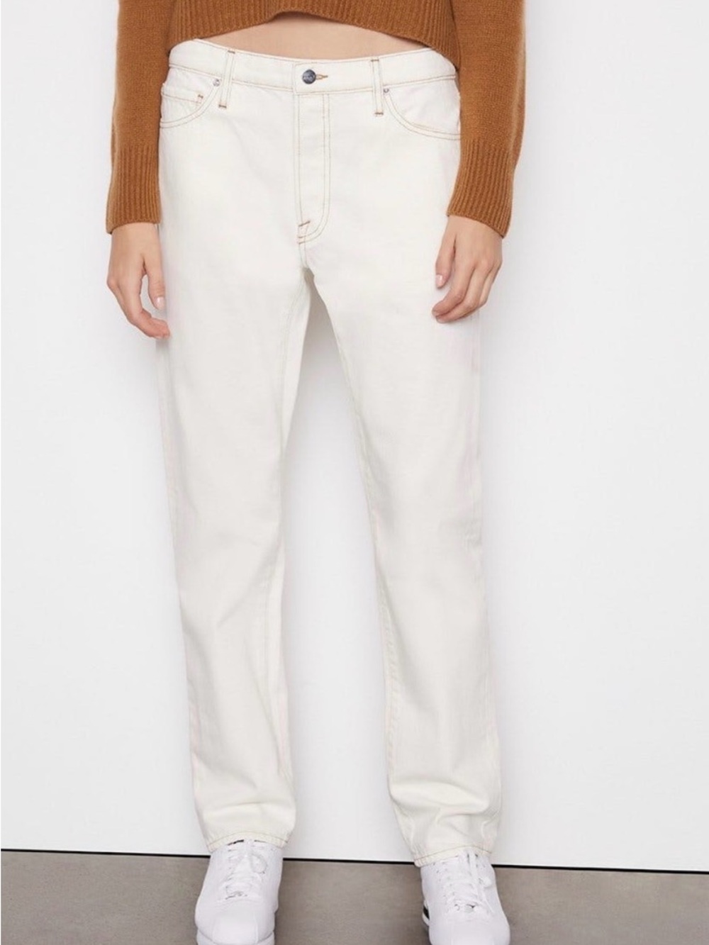 Frame Denim Ecru Le Slouch Jeans